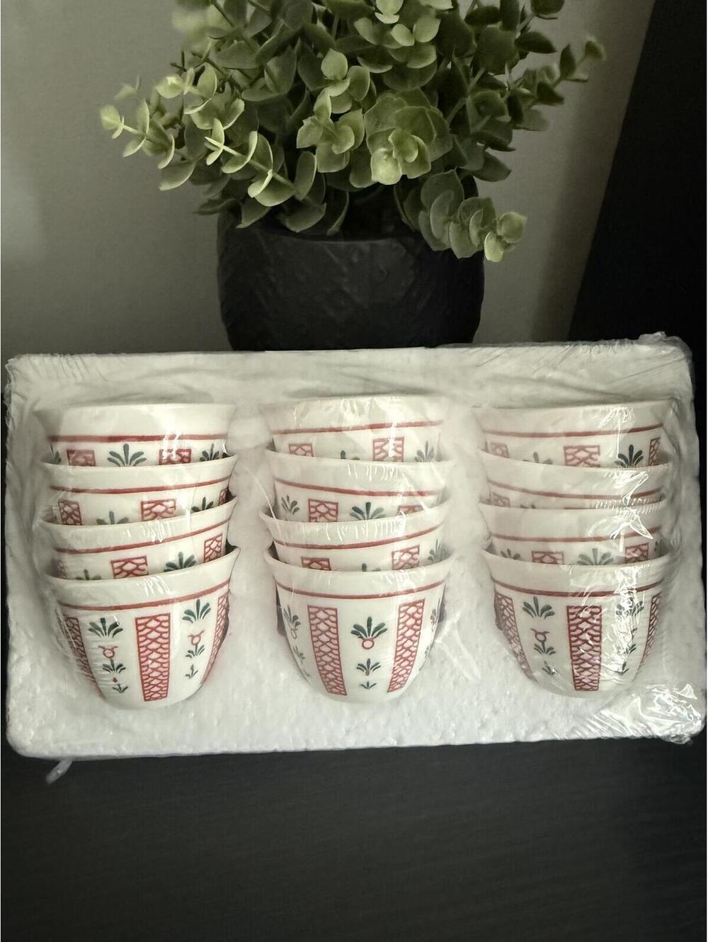 Embroided coffee cups